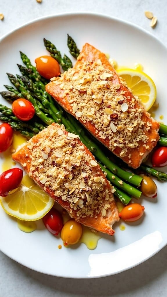 almond crusted salmon recipe