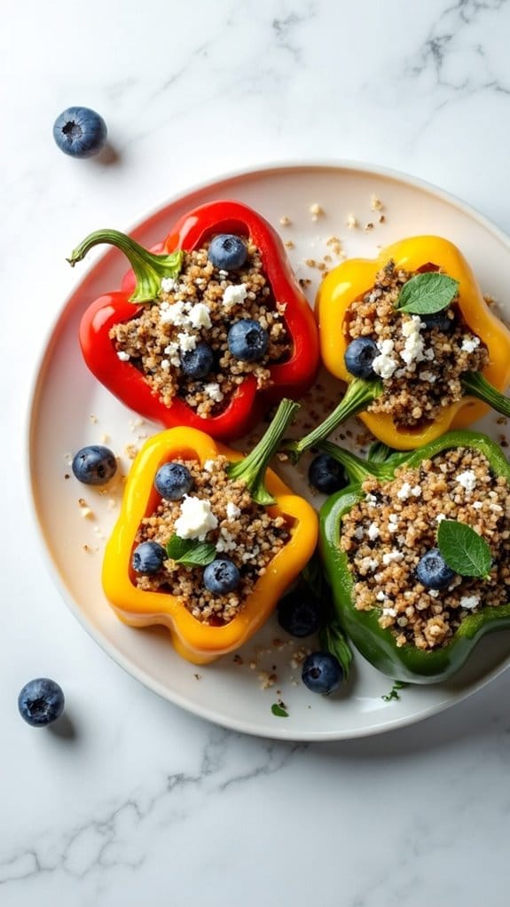 bell peppers filled blueberries