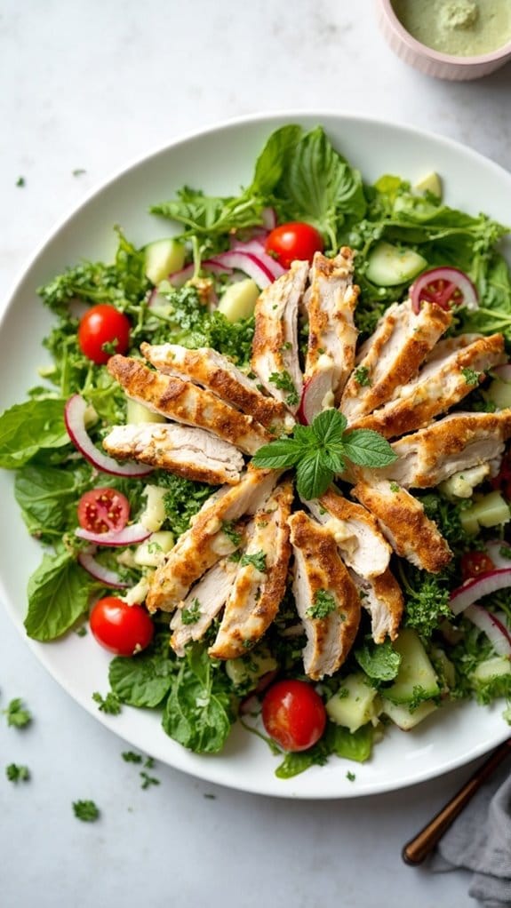 chicken salad with vegetables