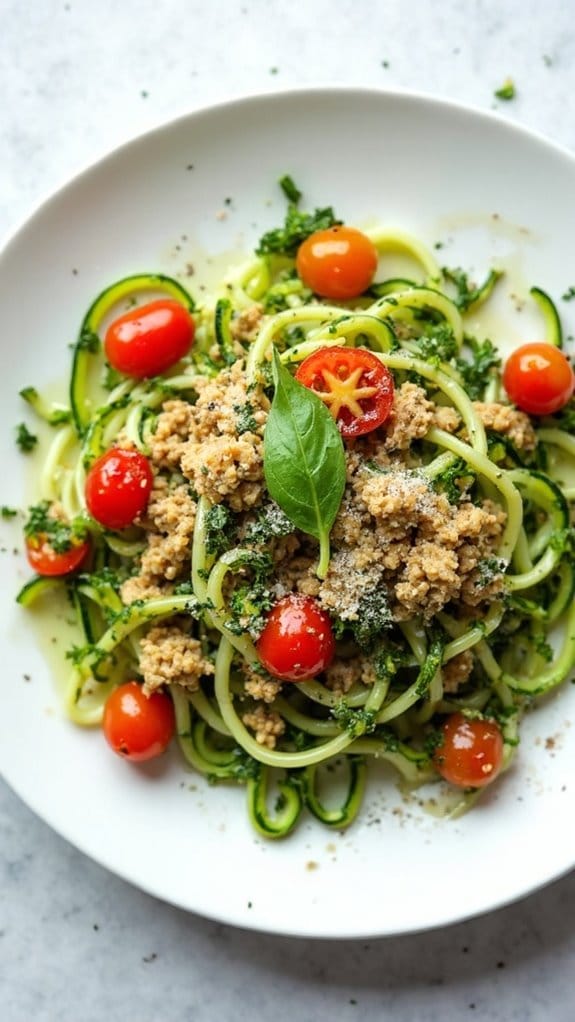 chicken zucchini noodle dish