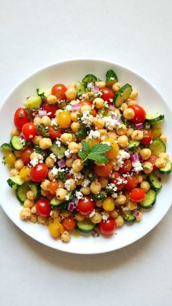 chickpea salad with mediterranean flavors