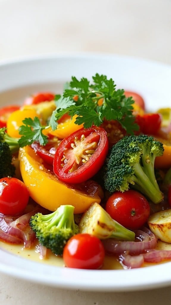 colorful roasted vegetable mix