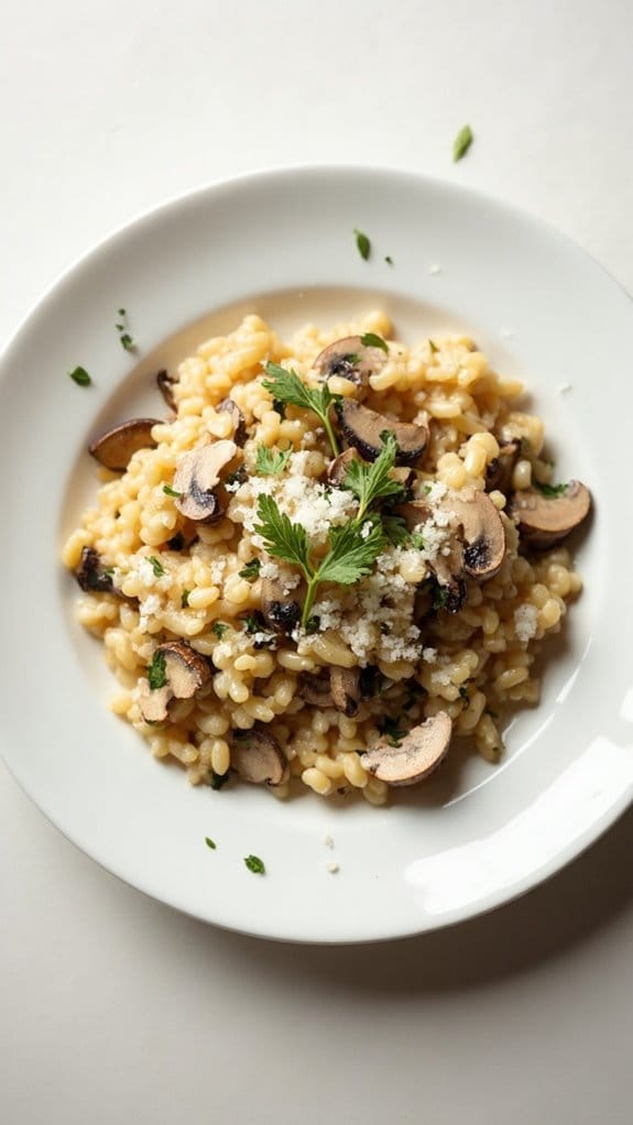 creamy mushroom rice dish