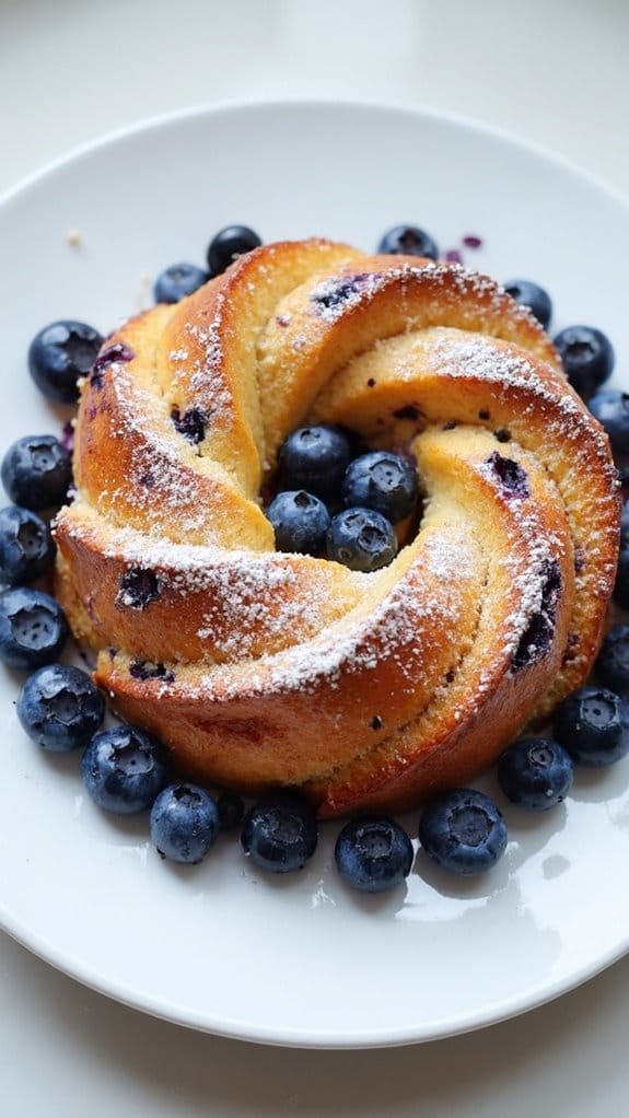 delicious blueberry olive oil cake