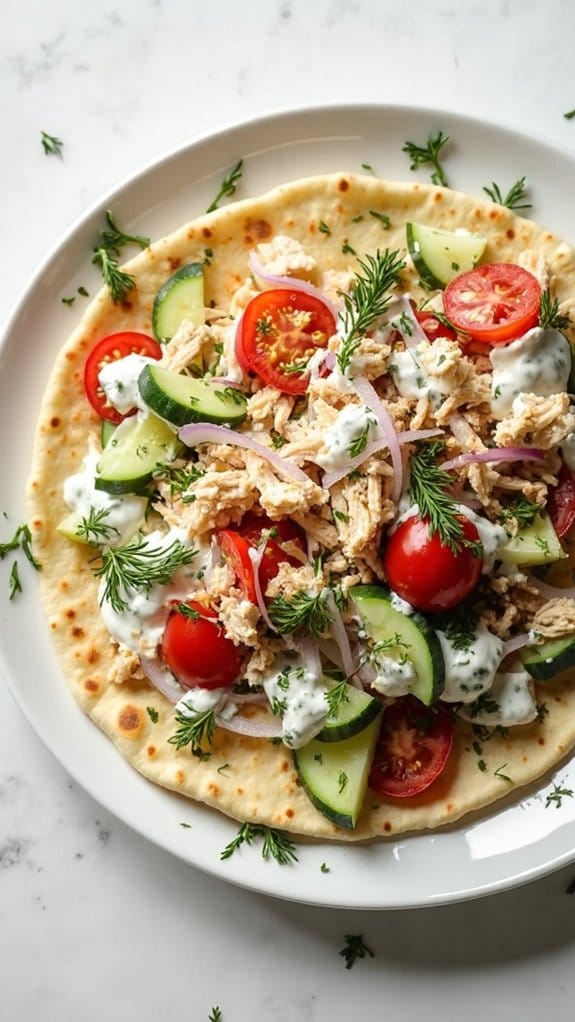 delicious greek chicken wrap