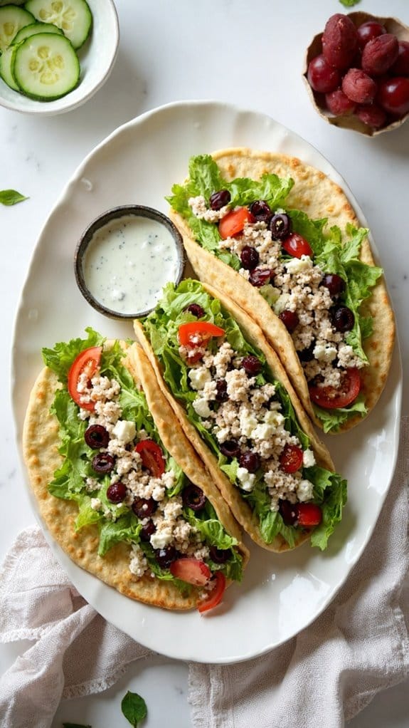 delicious greek turkey wraps