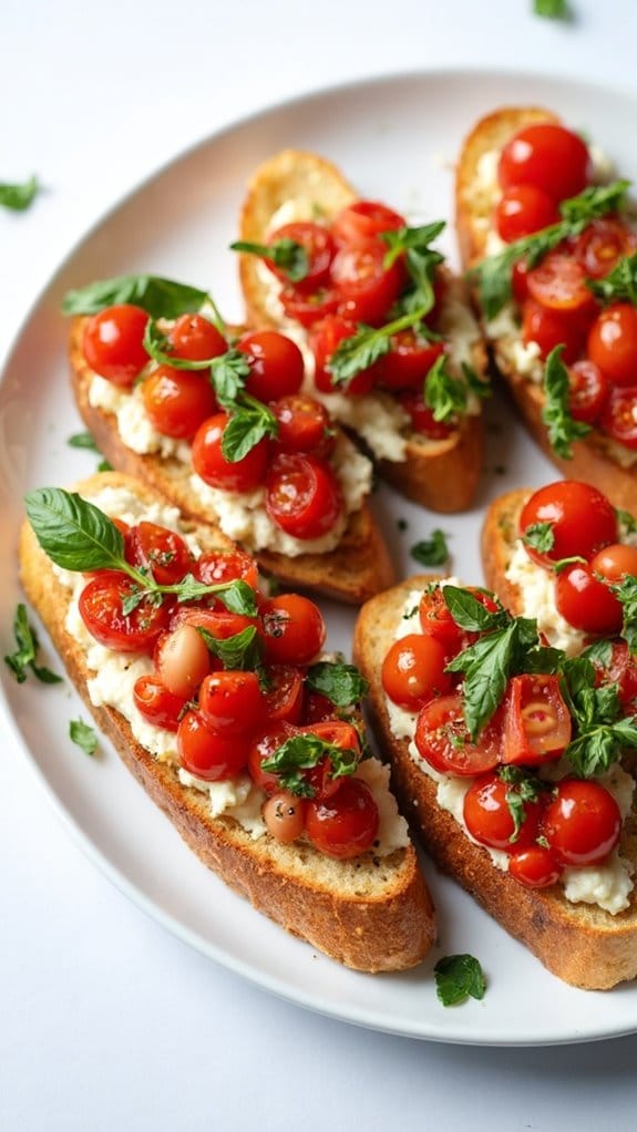 flavorful bean tomato appetizer