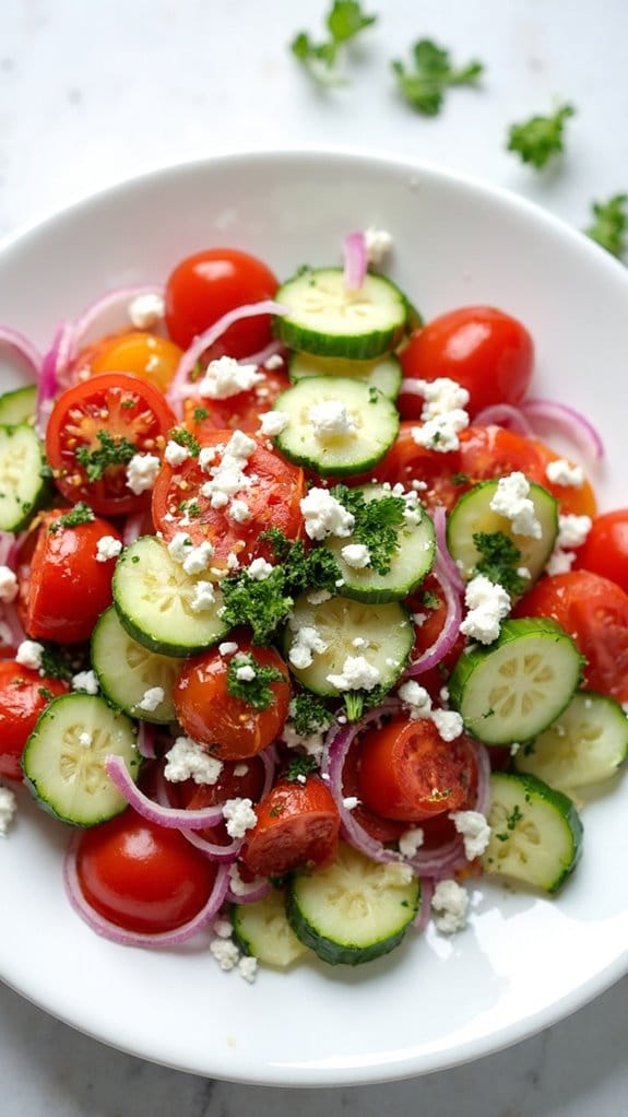 fresh mediterranean tomato salad