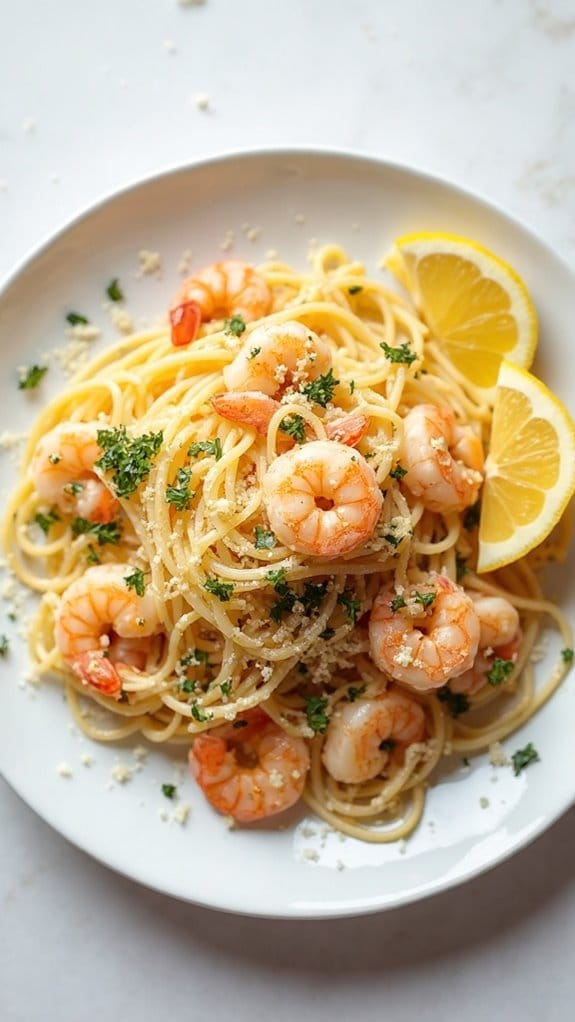 garlic lemon shrimp pasta