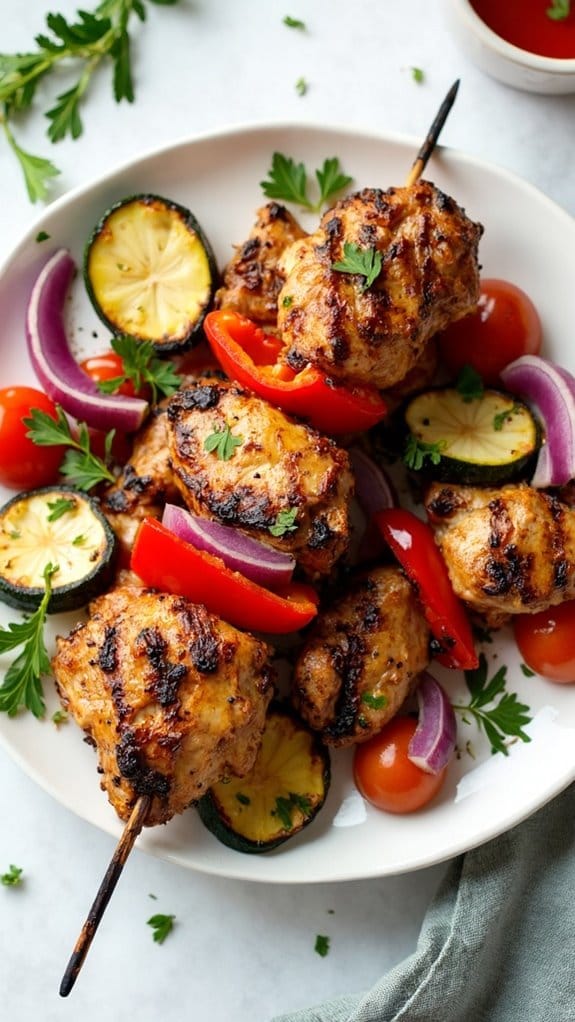 grilled chicken with vegetables