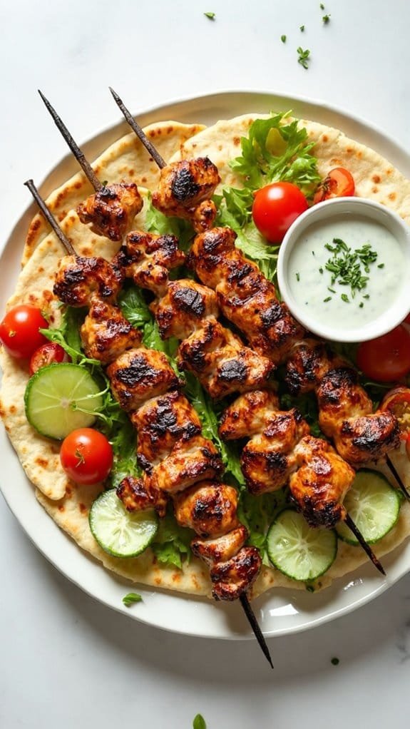 grilled chicken wrapped pita