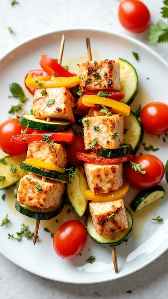 grilled salmon skewers recipe