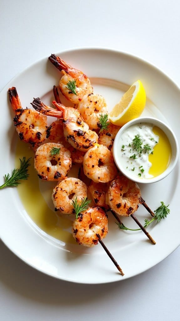 grilled shrimp with sauce