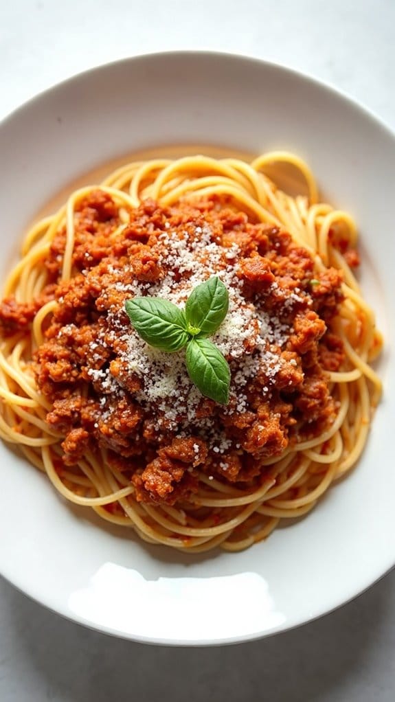 ground beef spaghetti dish