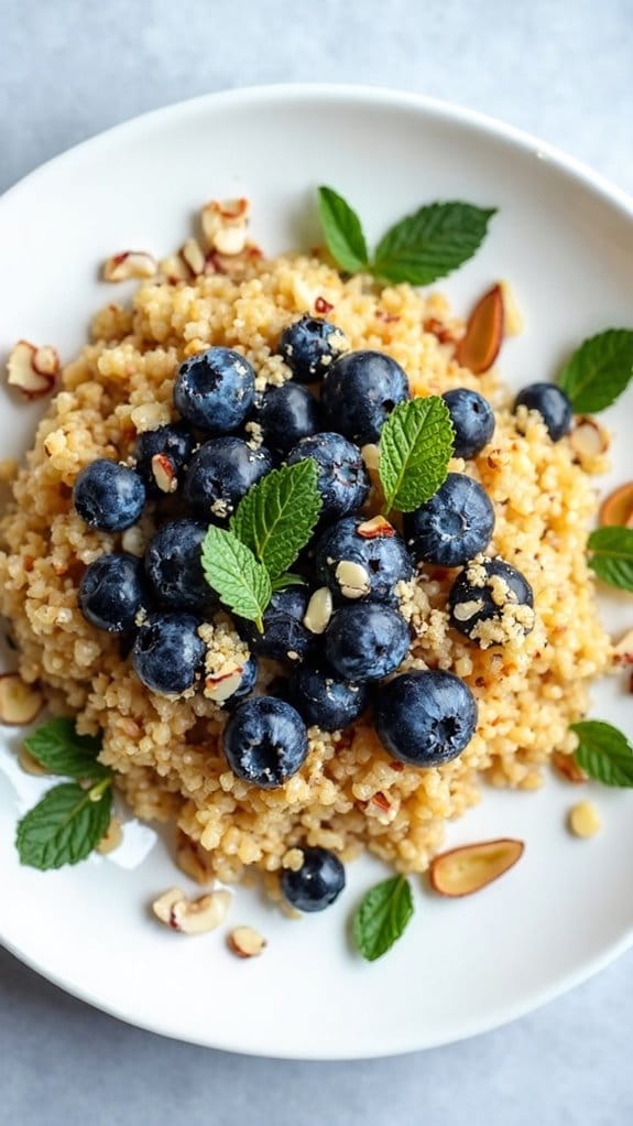 healthy blueberry quinoa bowl