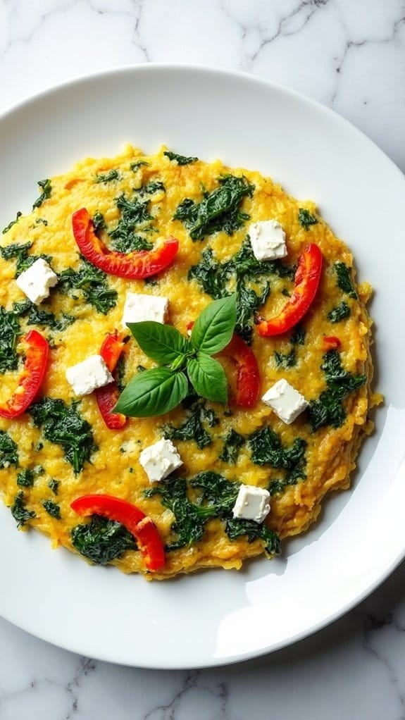 healthy brown rice frittata