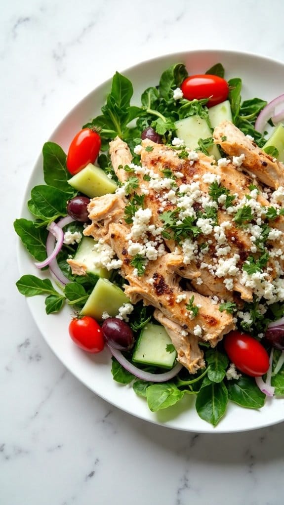 healthy mediterranean chicken salad