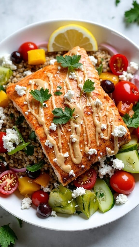 healthy mediterranean salmon dish