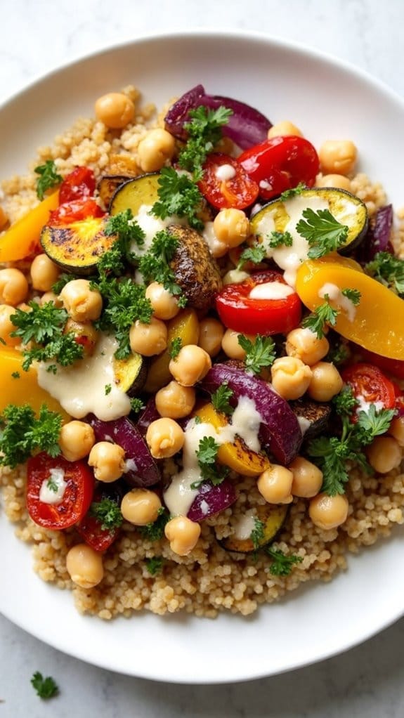 healthy roasted veggie bowl