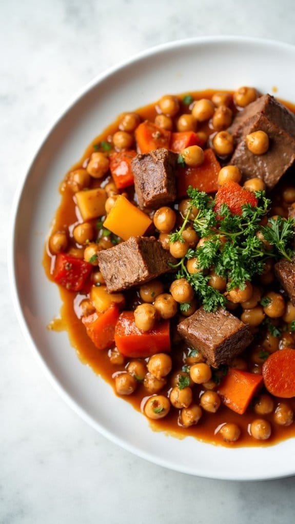 hearty beef chickpea stew