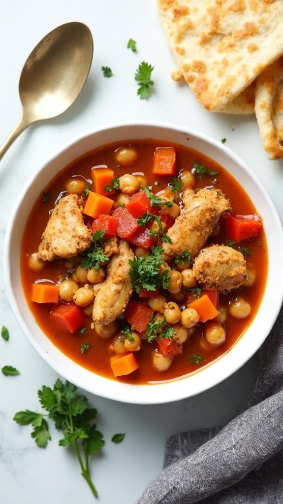 hearty chicken chickpea stew