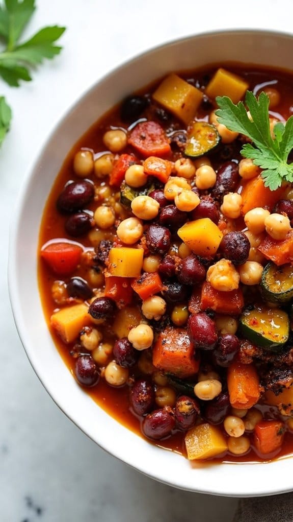 hearty mediterranean bean chili