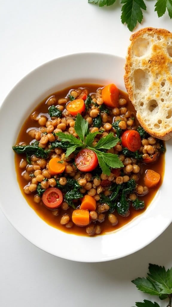 hearty mediterranean lentil dish