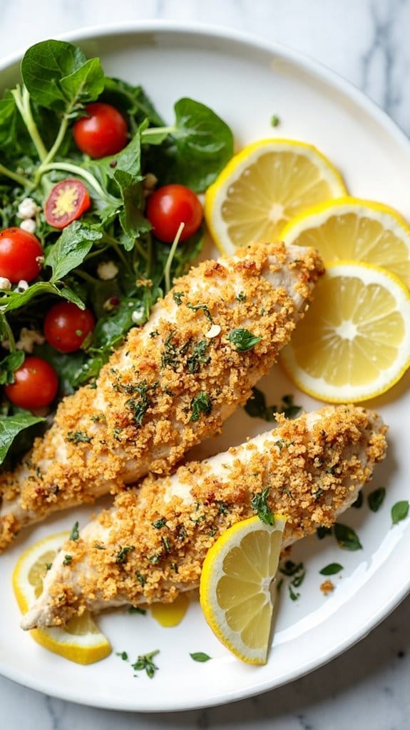 herb crusted almond fish