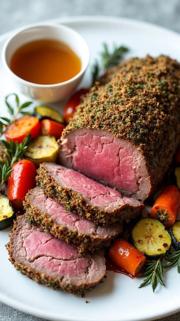 herb crusted beef roast recipe