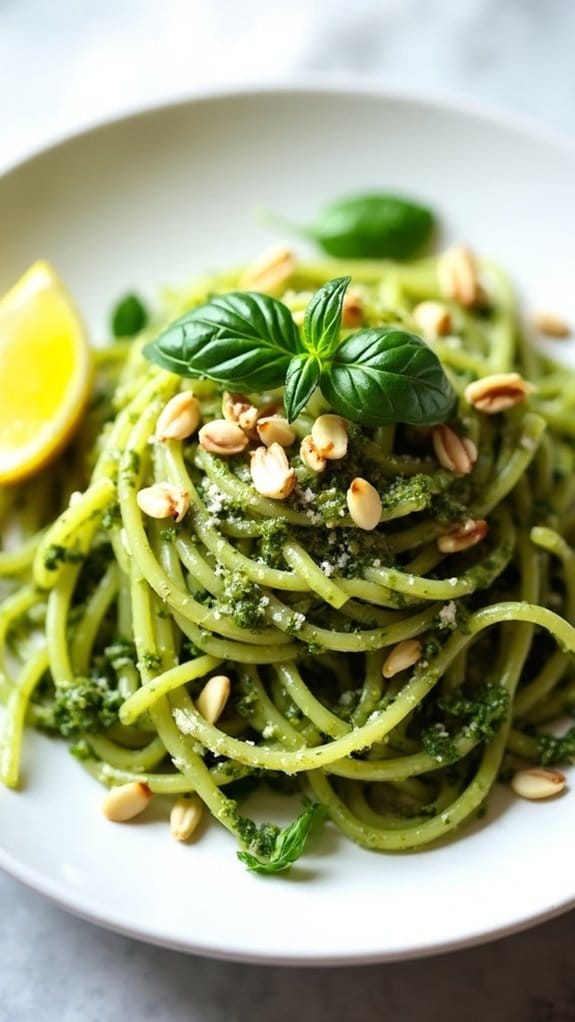 lemon basil pesto pasta