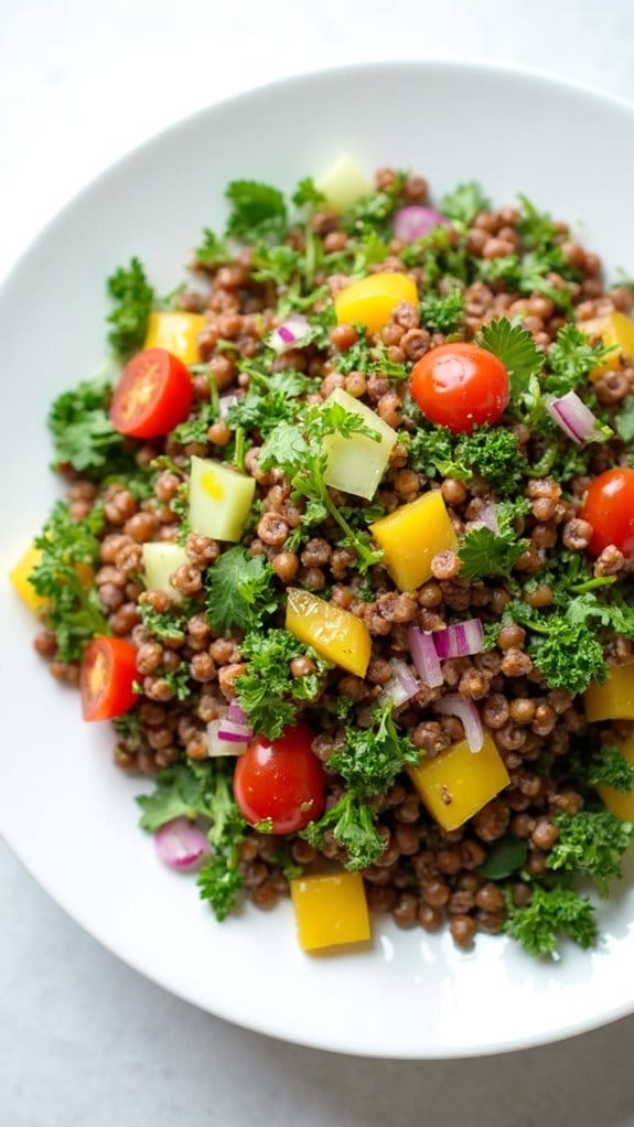 lentil based mediterranean salad recipe