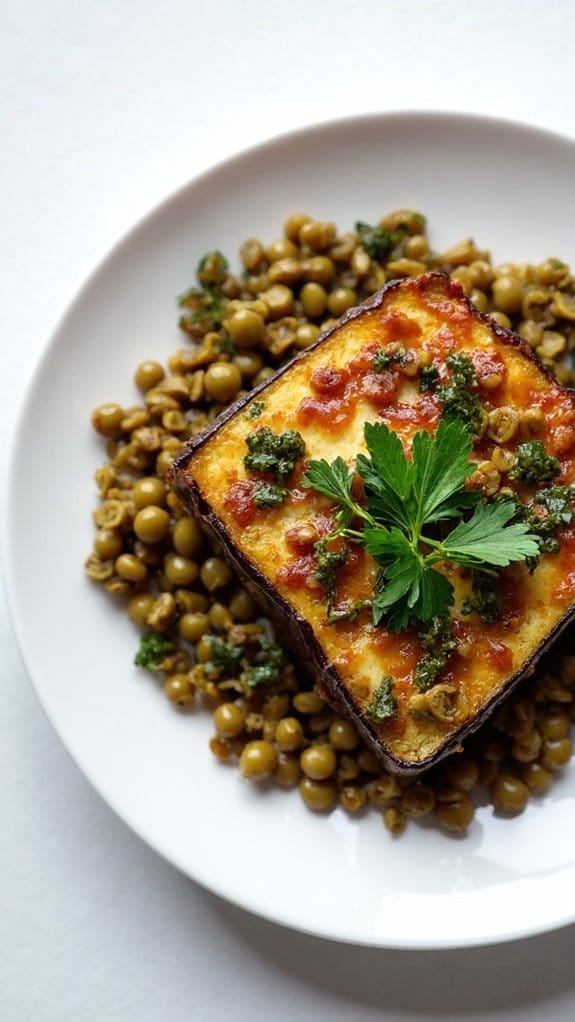 lentil eggplant baked dish