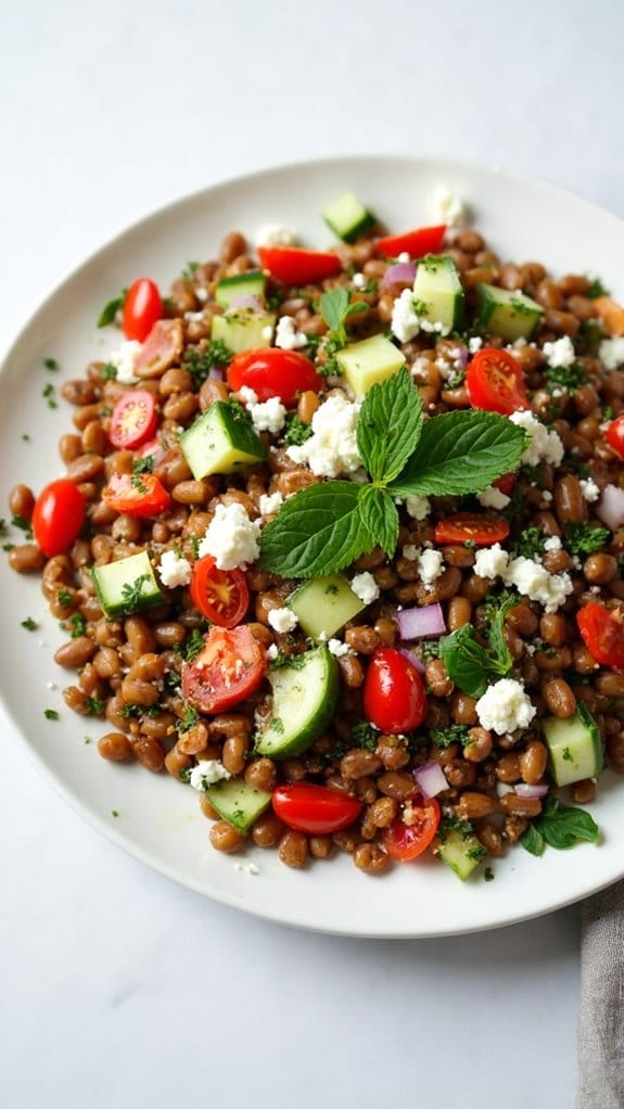 lentil salad with feta