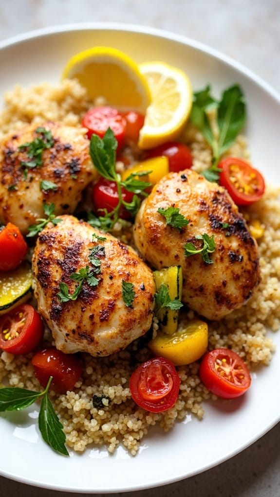 mediterranean chicken quinoa dish