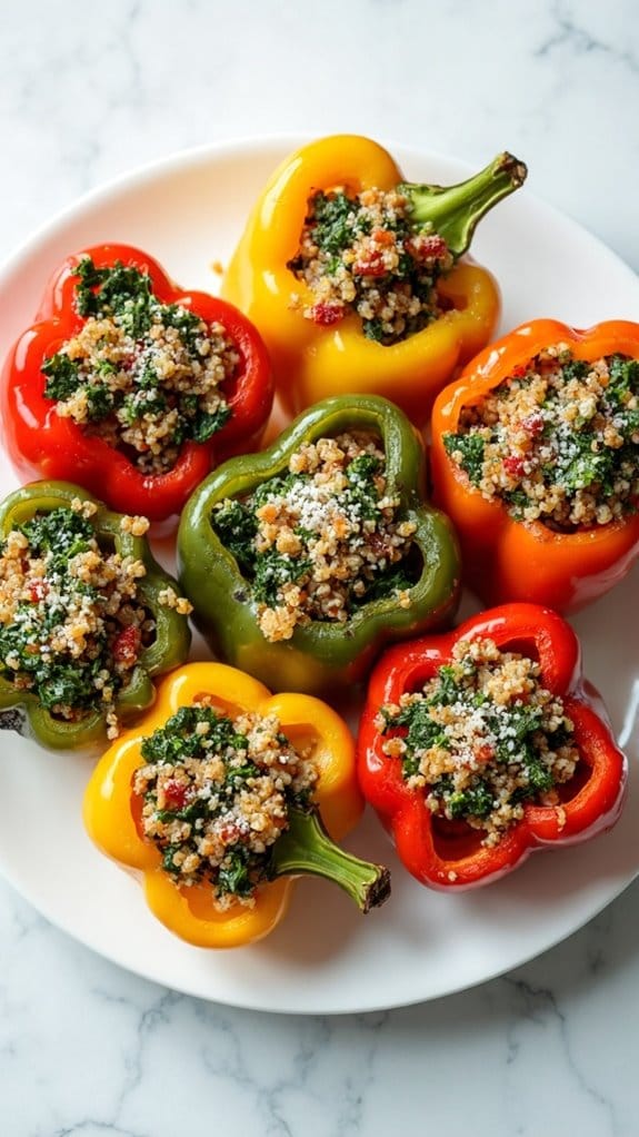 mediterranean flavored stuffed peppers