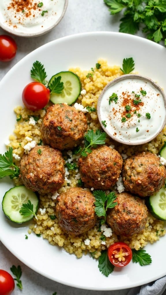 mediterranean flavored turkey meatballs