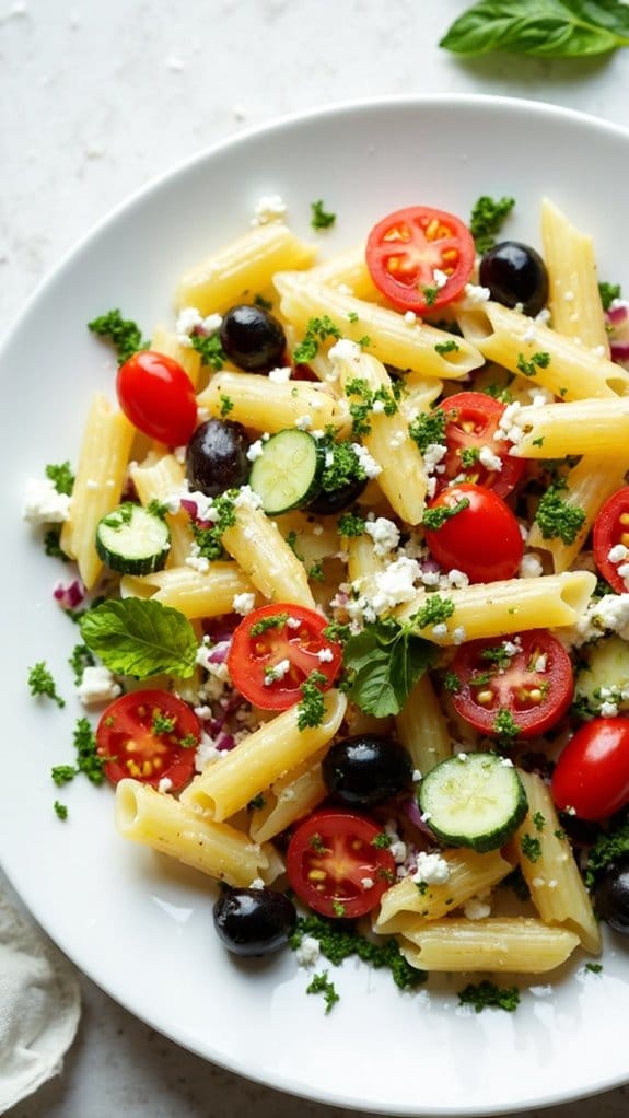 mediterranean inspired pasta dish