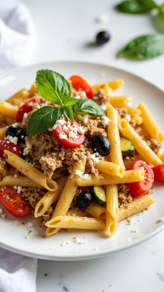 mediterranean inspired pasta dish