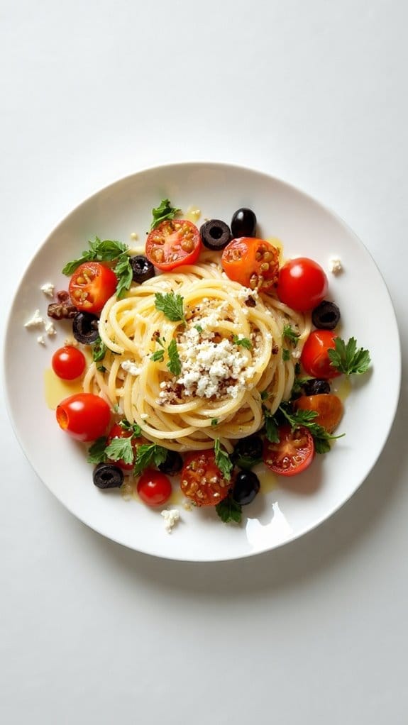 mediterranean inspired tuna pasta dish