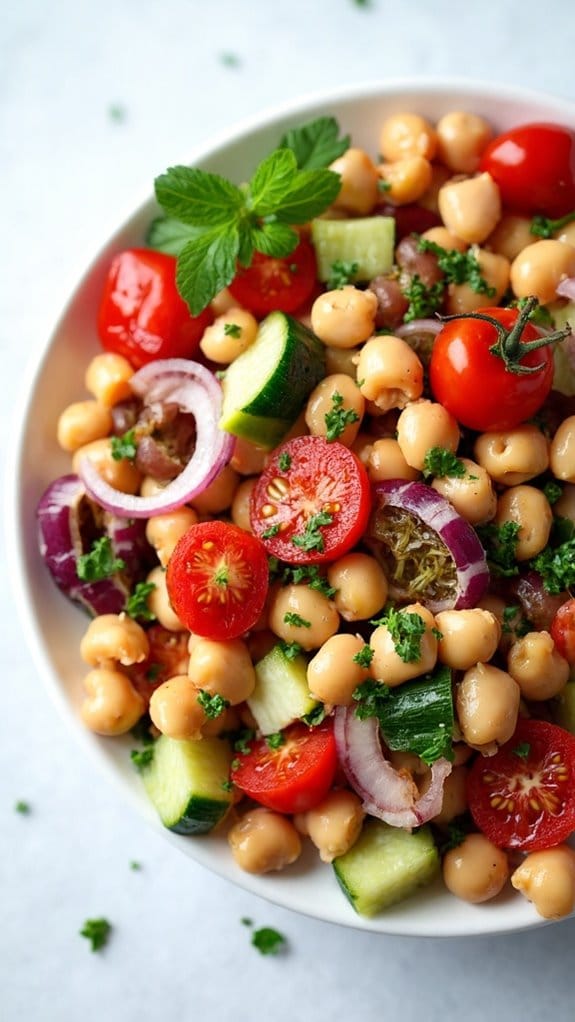 mediterranean style bean salad