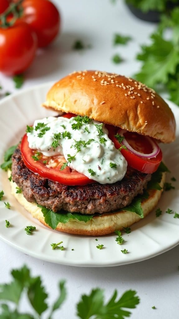 mediterranean style beef patties