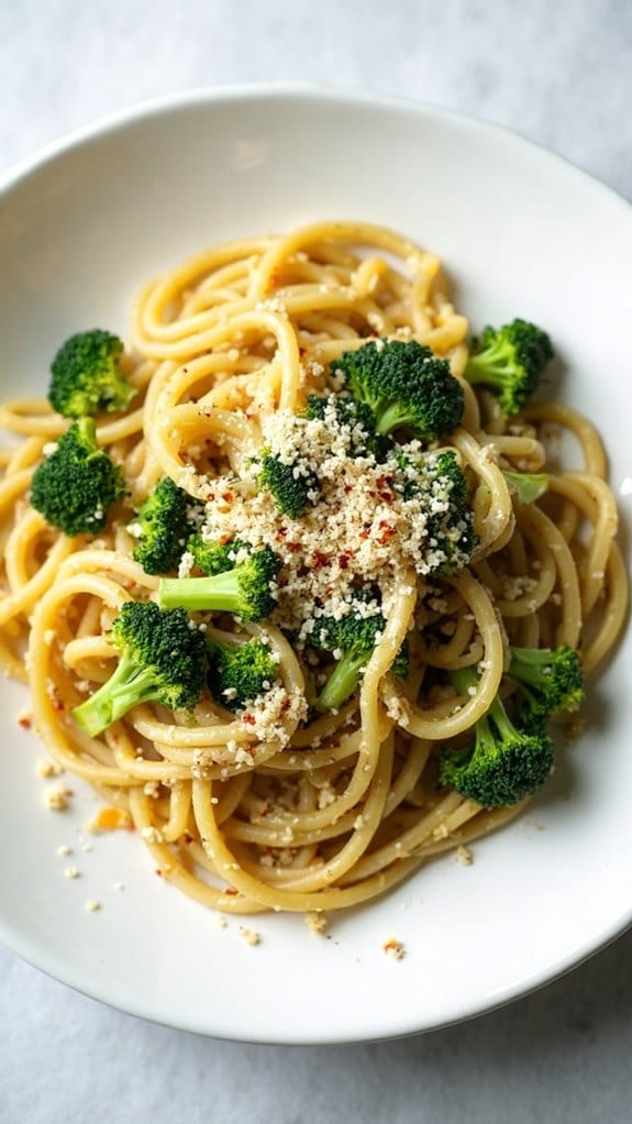 nutritious pasta with broccoli