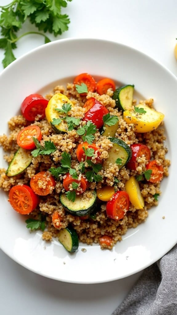 quinoa with roasted vegetables