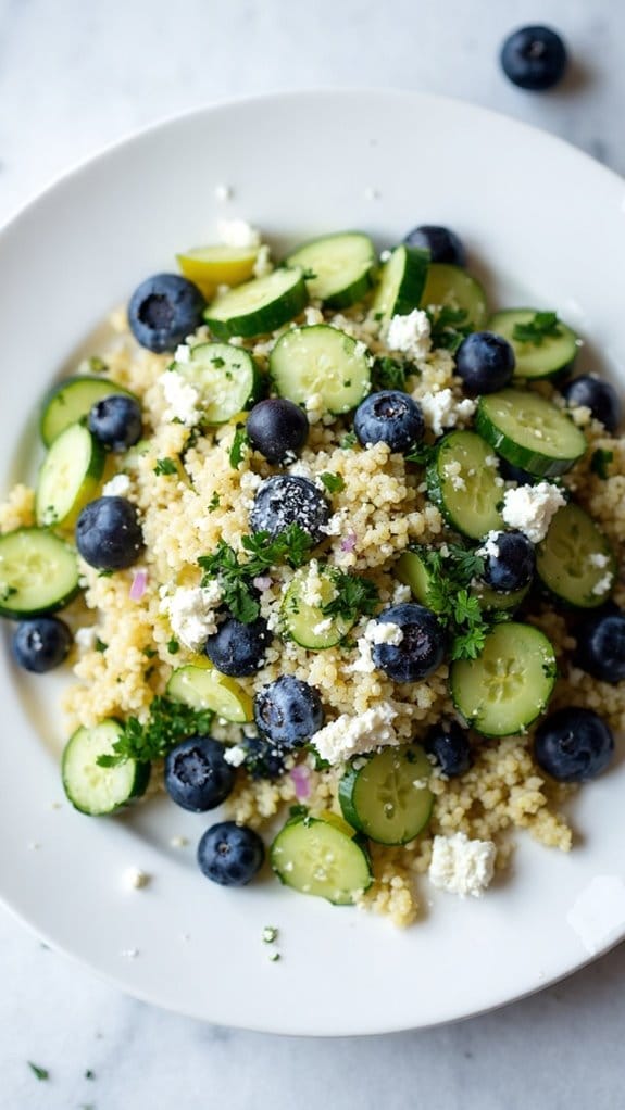 refreshing blueberry couscous salad