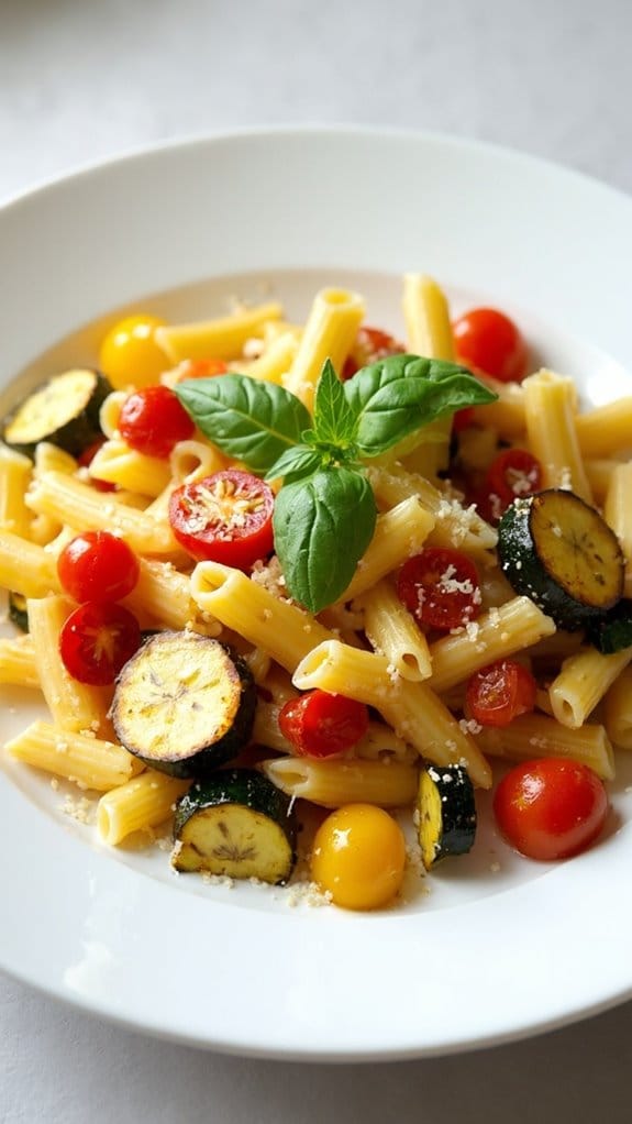 roasted vegetable pasta dish