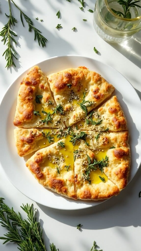 savory bean and herb flatbread