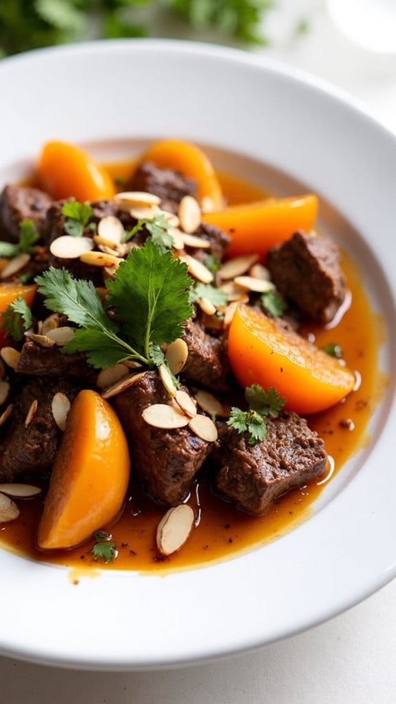 savory beef and apricots