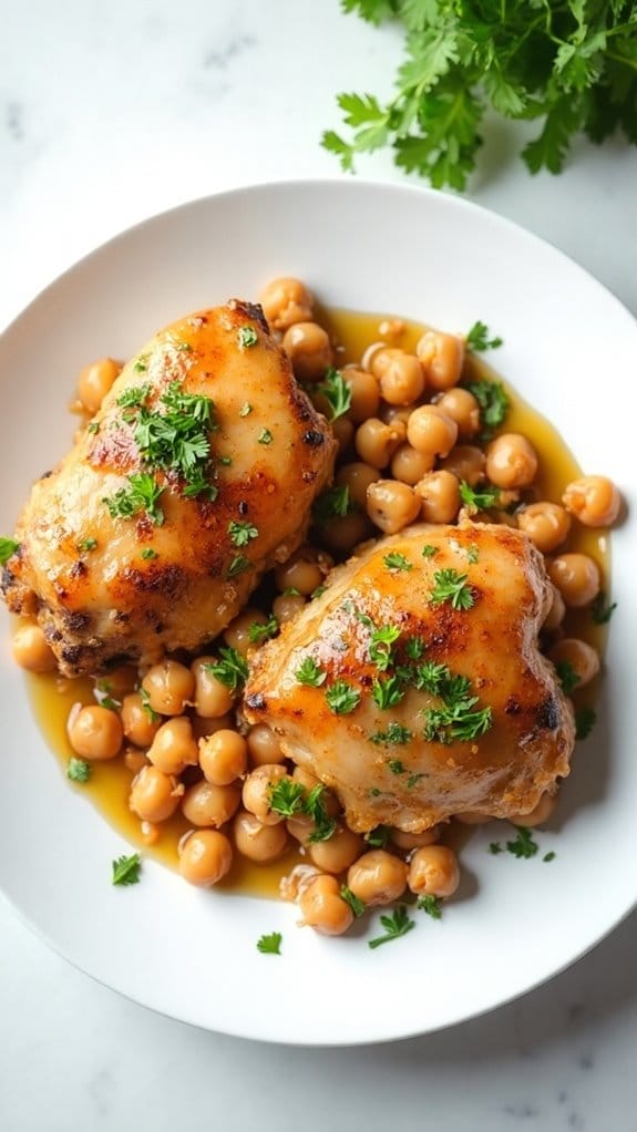 savory chicken and chickpeas