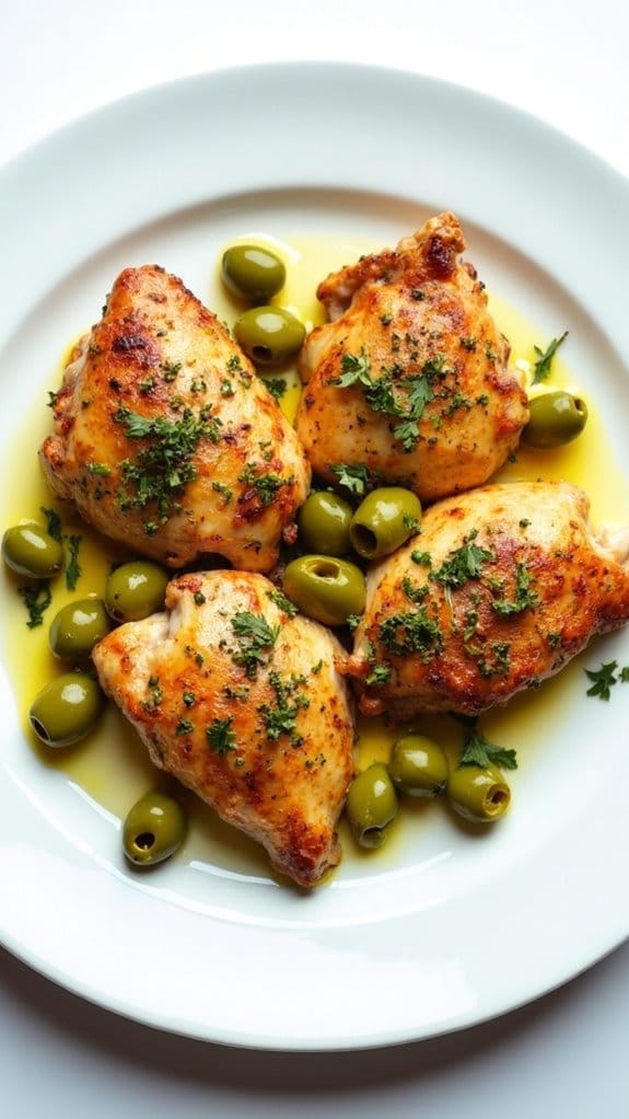 savory chicken with olives