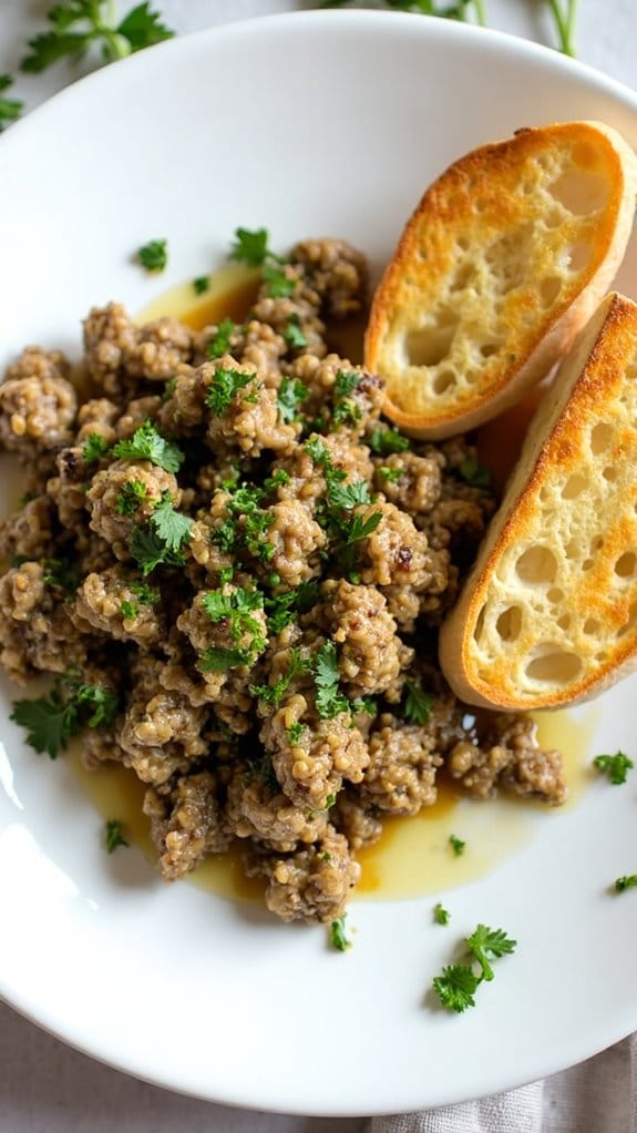 savory chicken with tapenade